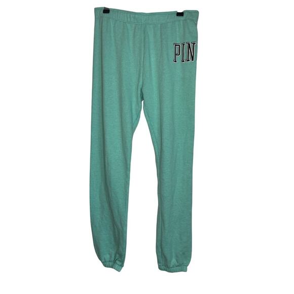 PINK Victoria's Secret Teal Lightweight Jogger Sweat Pants Women's Size Small - Picture 1 of 6